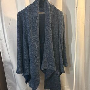 Elegant Navy Open Front Cardigan